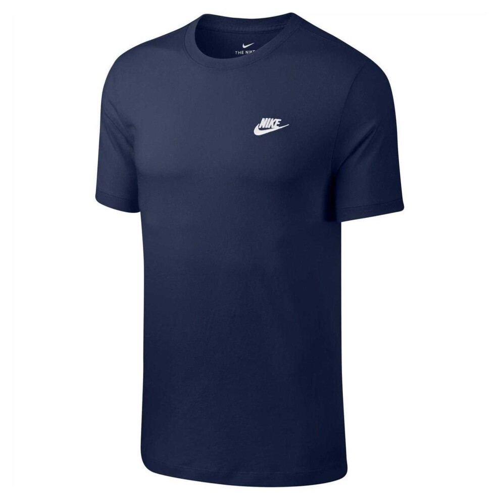 Nike (Xs, Navy) Mens Club T-Shirt Blue,Multicoloured