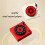 Player Shape Timer Practical 60-Minute Mechanical Kitchen Timer for Refrigerator Oven with Clear Display Red 7