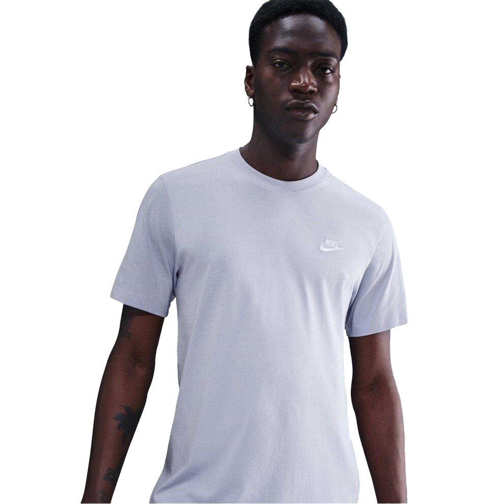 Nike (S, Ghost/White) Mens Club T-Shirt White