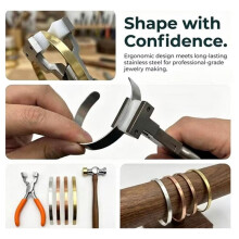 Bracelet Bending Pliers Jewelry Making Supplies, Non-Marring Nylon Jaw Metal Forming Tool for Cuffs