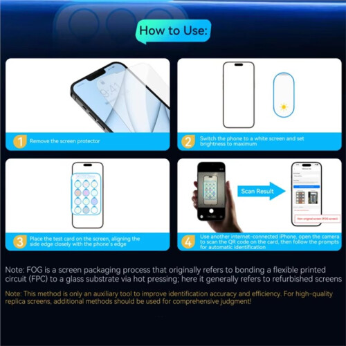 FOG Screen Intelligent Detection Card Machine Recognition Screen Scan Automatically Determines Check Screen 1