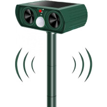 Répulsif ultrasonique d'extérieur pour animaux, à énergie solaire, pour chats, chiens et rongeurs. Conception respectueuse des animaux et de