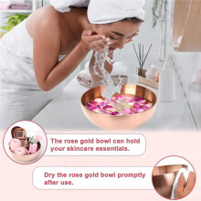 26 Rose Gold Esthetician Supplies Kits 3 Facial Bowls Large Spa Bowls 3 Fan Brushes Makeup 3Face Mask Brushes Salon Tray