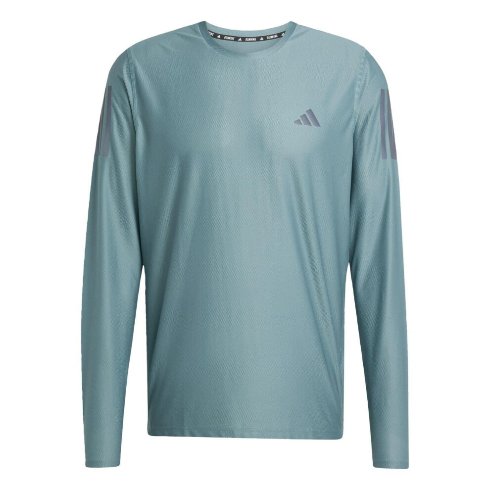 Adidas (S, Teal) Mens Own The Run Top Blue,Multicoloured