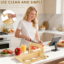 Tagliasapone In Legno con Filo Regolabile, Strumento Multiuso per La Produzione di Sapone Artigianale, per Tagliare Candele, Formaggio, Burro e Pane.