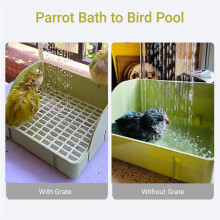 Bird Bath, Automatic Shower Bath with Pump, Birds Shower Bathtub with Running Water Conures Finches, Lovebird