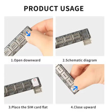 TPC Compact SIM Card Storage Organizer, SIM Card Case, Holds to 10 SIM Cards, Comes with A Lanyard and Card Pin