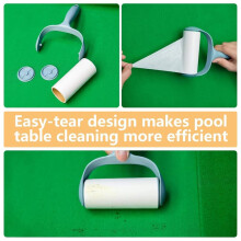 6pcs Pool Table & Rail Brush, Billiard Cleaner Accessories with Wooden Brushes, Cleaning Cloth Sticky Lint Roller