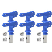 Airless-Farbspritzdüsen-Set: 5 Umkehrbare Sprühdüsen, 6 Airless-Farbspritzpistolenfilter, 2 Düsenschutzkappen