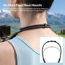 Support Magnétique Flexible ZJ09 pour Caméra D'Action avec Rotation à 360 pour Prises de vue Quotidiennes, Diffusion en Direct et Vlogging