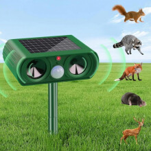 Répulsif pour chats de jardin, répulsif solaire ultrasonique pour animaux, épouvantail ultrasonique à installation rapide pour chats av