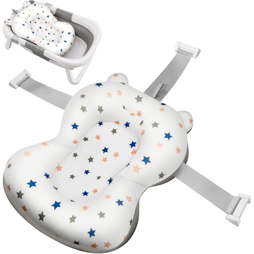 Baby Bath Cushion, Bathtub Pad & Mat Pillow For Newborns To 12 Months - Anti-Slip Support Seat Pads, Shower & Tub Accessories Glenmore