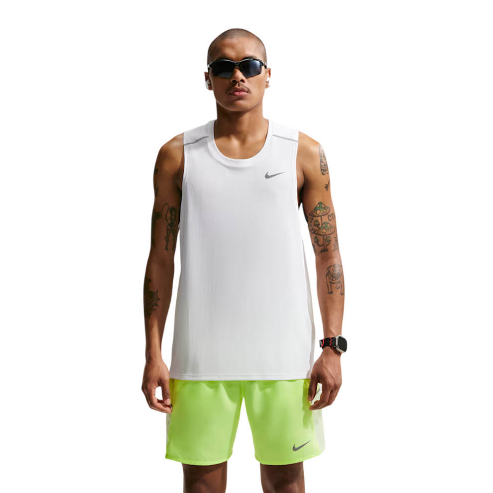 Nike (S, ) Mens Miler Tank Top White