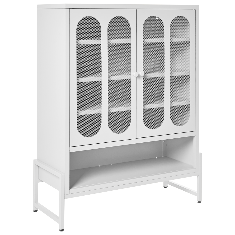 Beliani 2 Door Sideboard Soletta Metal White