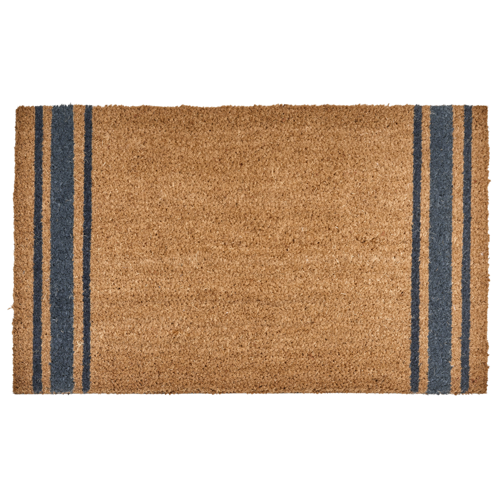 Beliani Doormat Portage Natural 45 X 75 Cm Coir Black