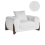 Beliani Armchair VINLIDEN Boucle White 1