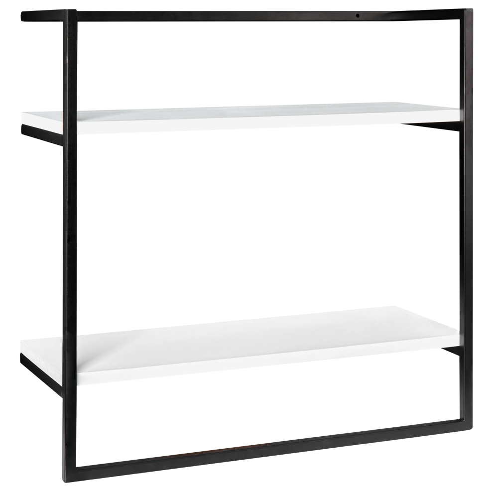 Beliani Towel Rack Betania Metal With Shelves Black