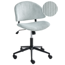 Office Chair KIANA Corduroy Light Blue