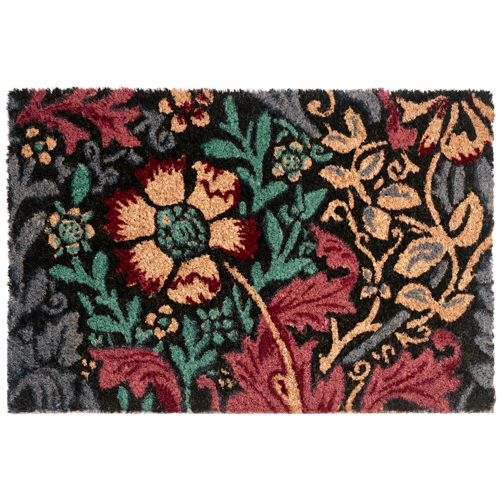 Beliani Doormat Illiamna Multicolour 40 X 60 Cm Flower Coir