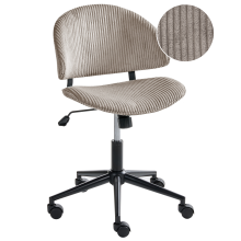 Office Chair KIANA Corduroy Taupe