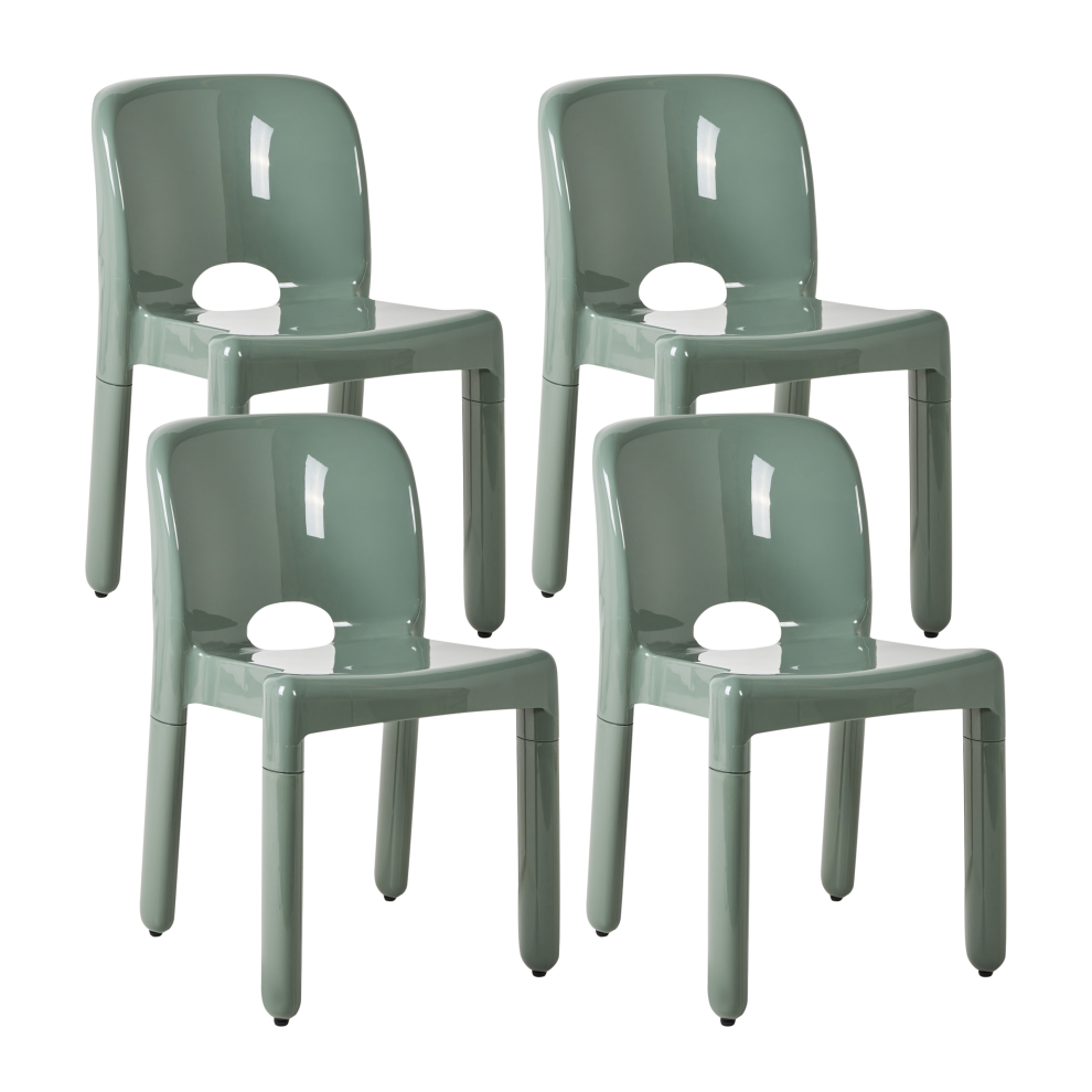 Beliani Set Of 4 Garden Chairs Betim Green