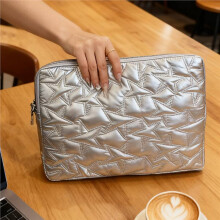 Stervormige Tablethoes met Plooien in Effen Kleur voor Tablets van 11-14 Inch, Beschermhoes voor Laptops