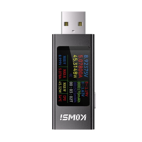 KOWSI USB Ammeter Multi-Function Digital Display  Voltage Ammeter Power Meter Cell Phone Charging Tester