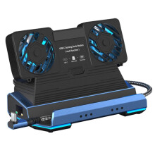 Docking Station Dual Cooling Fan 4K@60Hz PD100W Gigabit Ethernet for OLED & X and Legion Go Style:9 in 1