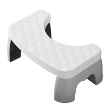 Ergonomic Toilet Stool for Adults, Children, Pregnant Women - Non-Slip, Portable Squat Toilet with Removable White