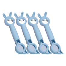 Multifunktionaler Flaschenöffner, Bier- und Getränkeöffner, Flaschen- und Dosenöffner, Küchenzubehör Blau