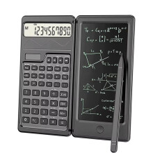 Calculadora Científica Solar con Funciones de Bloc de Notas LCD Calculadora Plegable Portátil Profesional para Estudiantes