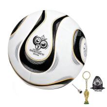 2006 Germany Black World Cup Soccer Ball for Training with Ball Bag, Keychain, Gift