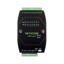 Industrial USB to 8-Channel RS485 Isolated Converter RS485 Serial Communication Converter Module with Signal Isolation