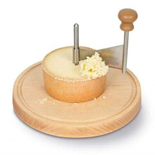 Stainless Steel Cheese Curler with Wood Base, Ideal for Cheese and Chocolate Shavings