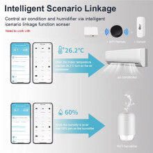 3 Stück Tuya Zigbee 3.0 Temperatur- und Feuchtigkeitssensor RightSitu ZTH02, Kompatibel mit Yandex