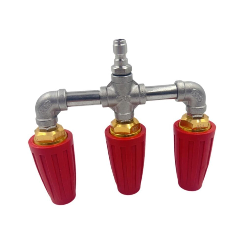 Rotating Nozzle Triple Nozzle Pressure Washer Spare Tip For Deck Floor Window Cleaning Car Wash 6033633414573