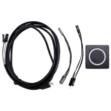 PC Power Button Desktop Power PC External Start Power /Off Button Magnetic Self-Reset Button Metal Shell RGB