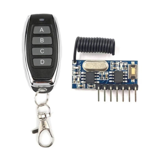 433Mhz Wireless RF Remote Control Transmitter and Receiver Module Set 4 CH Output Control  for DIY Projects