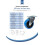 Parnells 200mm swivel castor with blue elastic rubber on nylon centre wheel 4