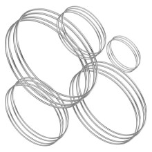 Anneaux en Métal pour Attrape-Rêves, Anneaux en Métal Argenté pour Bricolage, 5 Tailles, 20 Pièces