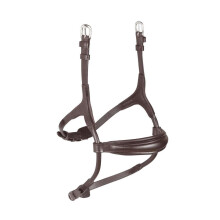(Cob, Havana) Velociti Rolled Padded Leather Horse Cavesson Noseband