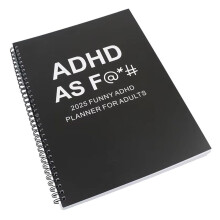 2025 Zabawny Planer ADHD dla Dorosłych: 12-Miesięczny Kalendarz Rodzinny 2025, Spersonalizowany Miesięczny Kalendarz Rodzinny