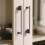 Brass Cabinet Handles with Walnut Wood  - Modern Chrome Wardrobe Pulls 3