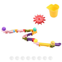 Badespielzeug für Kinder, Bahnspiel, DIY-Rutschbahn mit Saugnäpfen für 3-6-Jährige