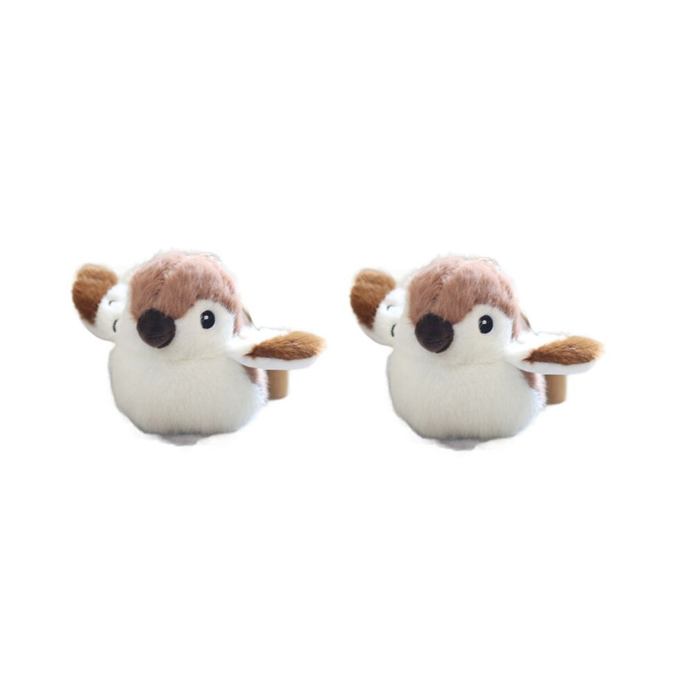 Sparrow Toy Doll Keychain Plush Toy Backpack Decoration Birthday Gift Doll Bag Ornament Keychain 4711710569881