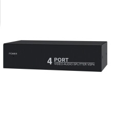 4-Wege-AV-Audio-Splitter 1 in 4 Out Composite RCA AV-Splitter 1X4 Video-Audio-Splitter-Verteiler für DVD C-VBS EU-Stecker