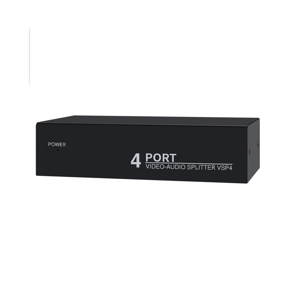 4-Way Av Audio Splitter 1 In 4 Out Composite Rca Av Splitter 1X4 Video Audio Splitter Distributor For Dvd C-Vbs Eu Plug 4711752942130