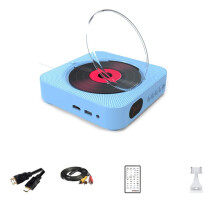 VCD CD DVD Multifunctional Audio Music Player Speaker FM Radio Wall Mounted AUX Jack with Remote Control(EU) A
