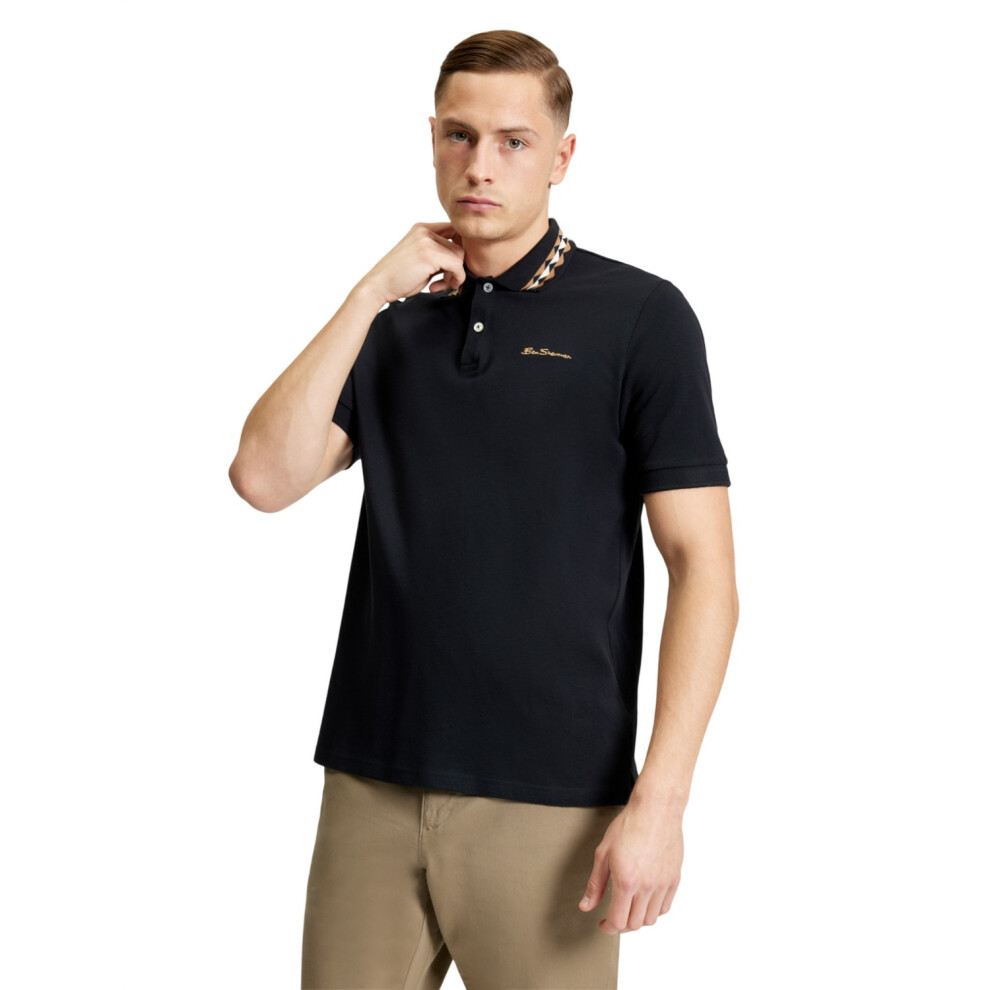 Ben Sherman (Xxl, ) Mens Interest Polo Shirt Black
