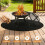 36" Round Fire Pit Mat Double Sided Fireproof Silicone Grill Mat, Heat Resistant, Waterproof & Oil-Proof Deck Protector 3
